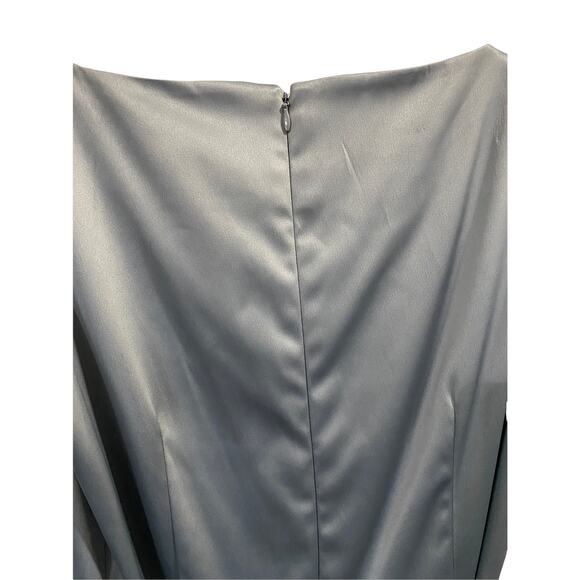 Eliza J Gray Sleeveless Formal Cocktail Dress with Embellished Bow Belt Size 8 - Picture 7 of 10